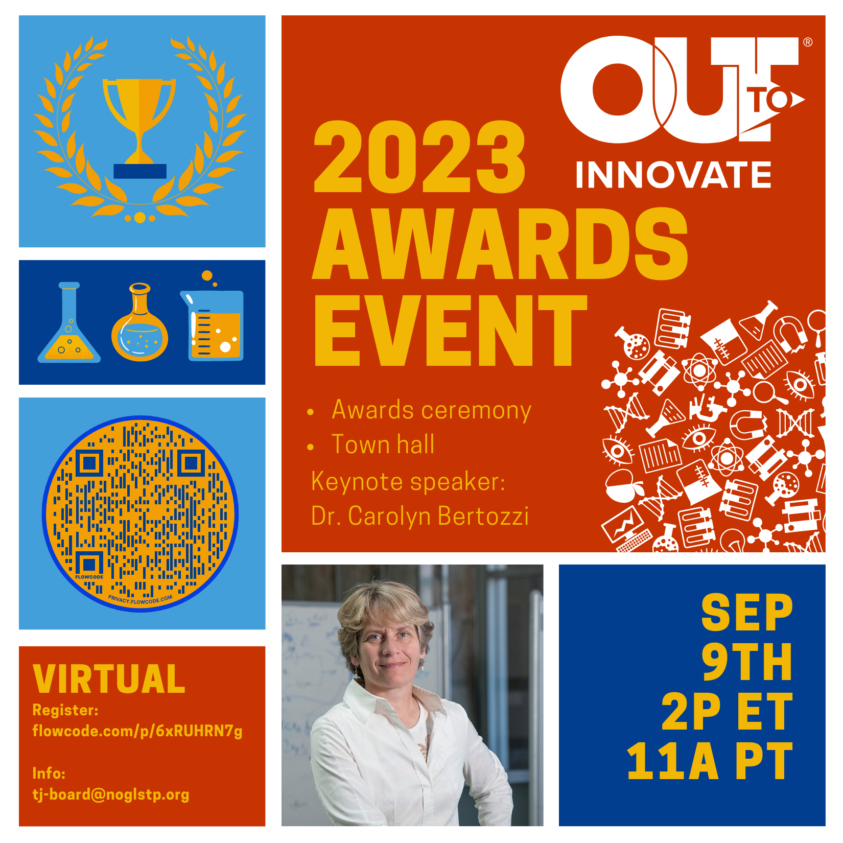 2023 Awards and Town Hall event event flyer